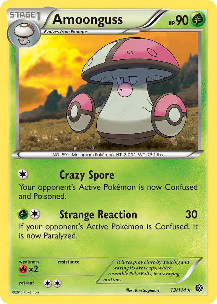 Amoonguss - 13/114 - Rare [xy11-13] [Reverse Holo]