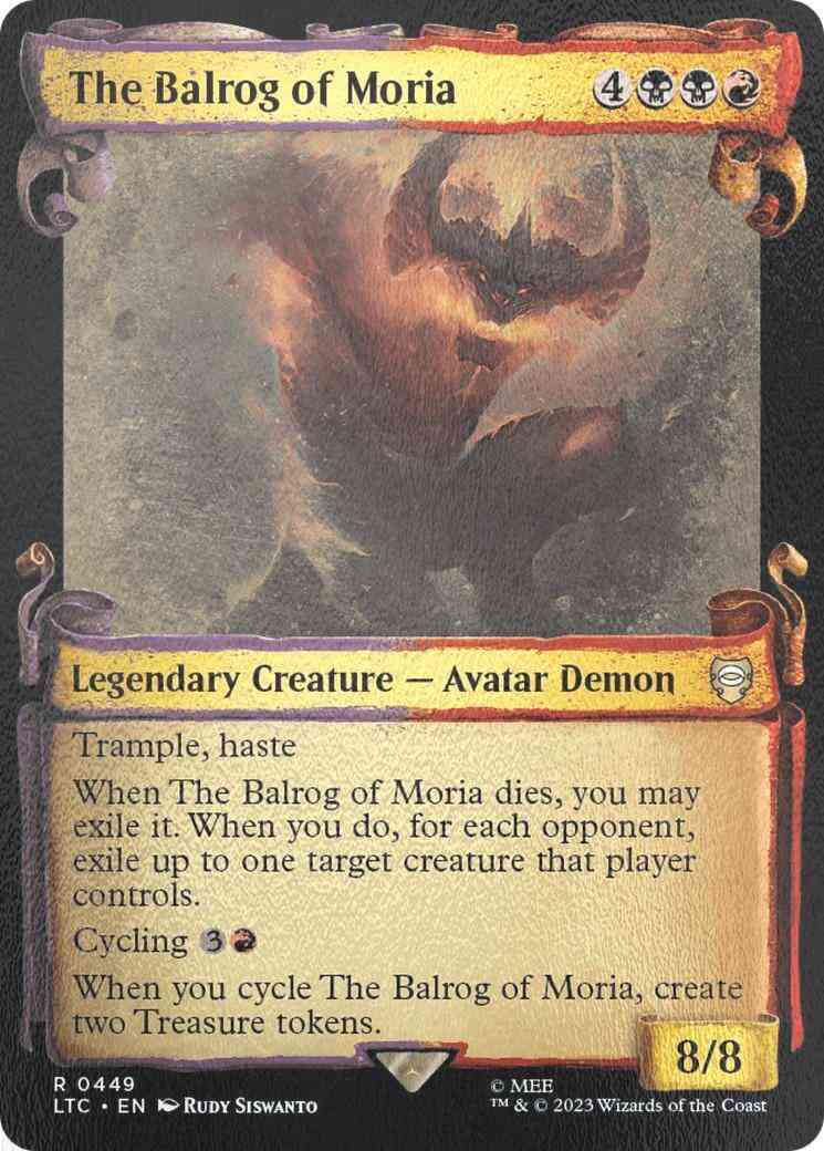 The Balrog of Moria [449] [Scrolls Showcase] [The Lord of the Rings: Tales of Middle-earth: Commander] [Silver Foil]