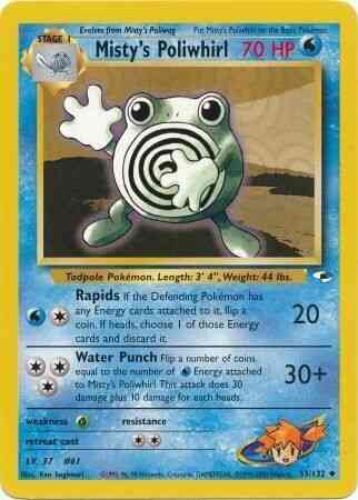 Misty's Poliwhirl - 53/132 - Uncommon - Unlimited [gym1U-53] [Non-Holo]