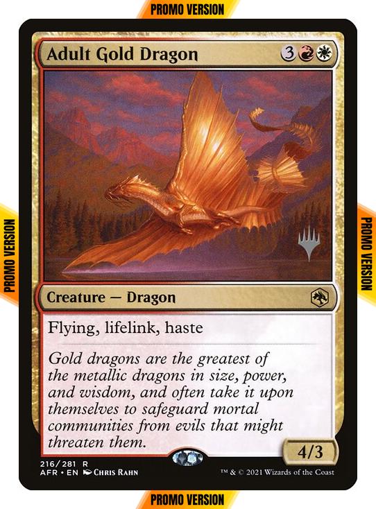 Adult Gold Dragon [Promo Pack] [216p] [Adventures in the Forgotten Realms Promos] [Non-Foil]