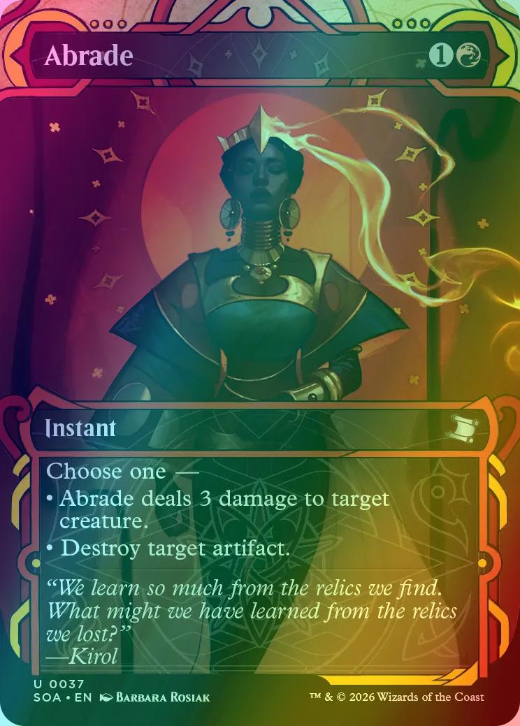 Abrade [37] [Showcase] [Secrets of Strixhaven: Mystical Archive] [Foil]