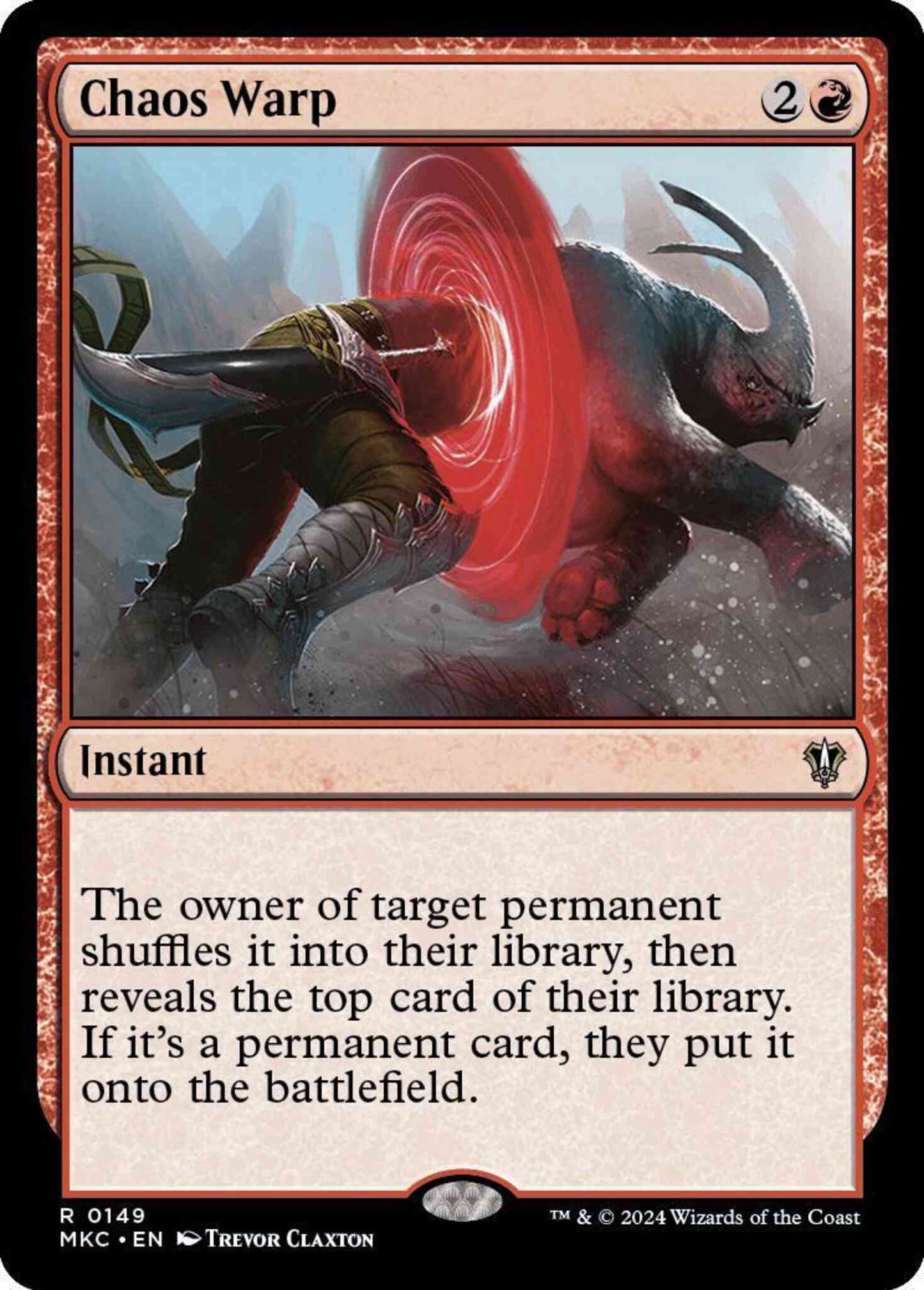 Chaos Warp [149] [Murders at Karlov Manor: Commander] [Non-Foil]