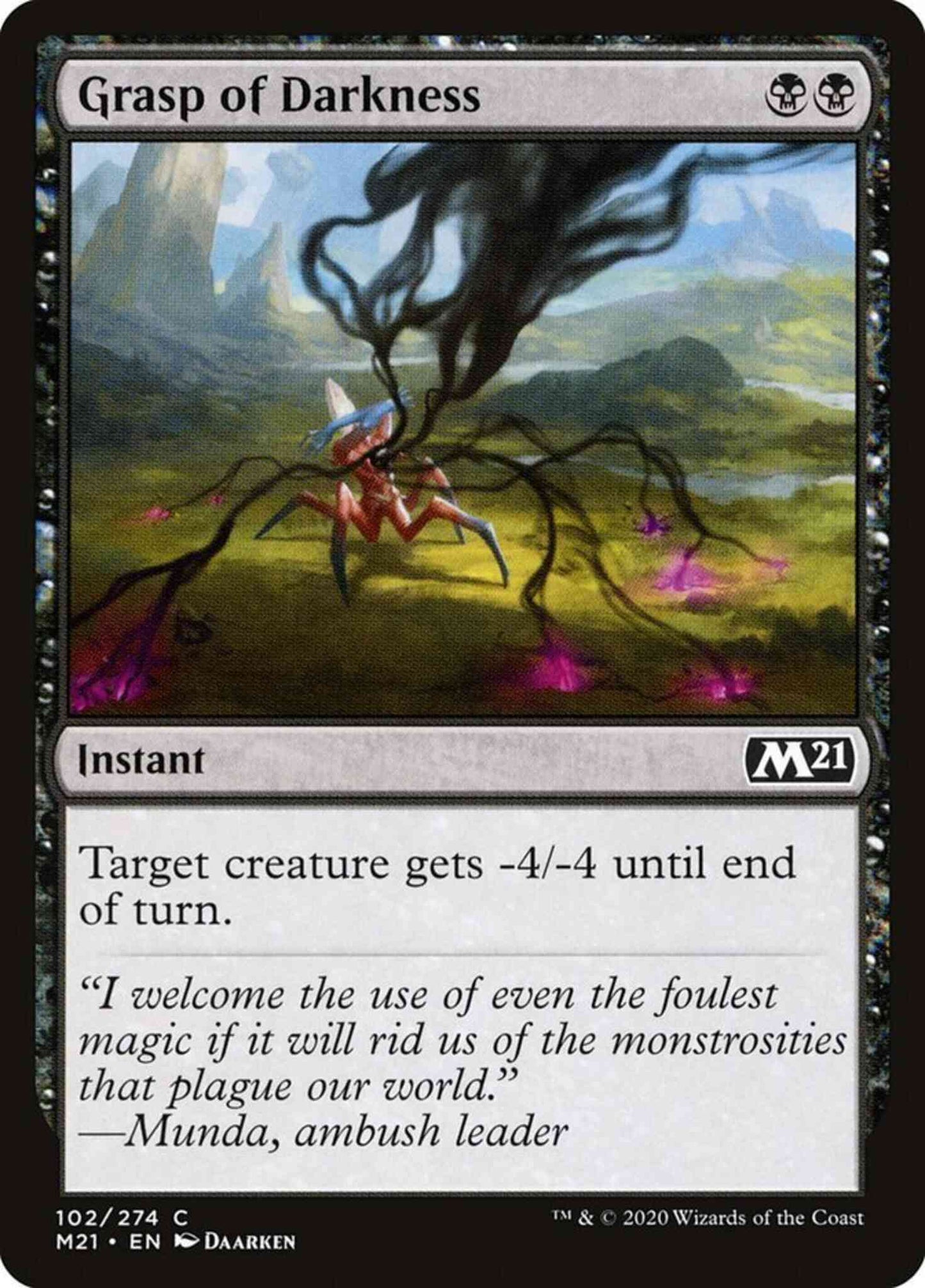 Grasp of Darkness [102] [Core Set 2021] [Non-Foil]