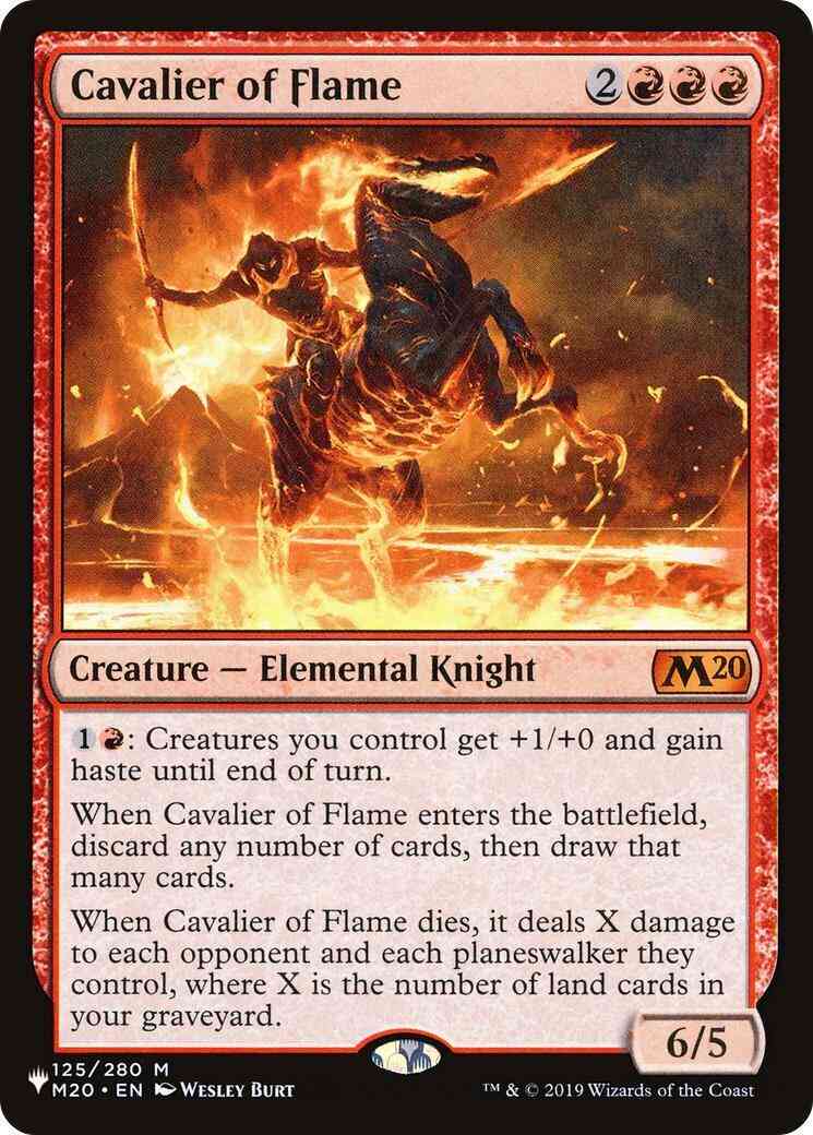 Cavalier of Flame [M20-125] [The List] [Non-Foil]