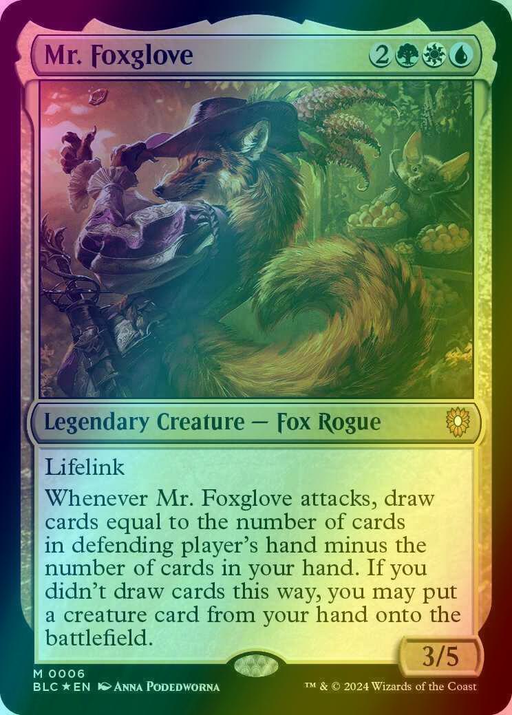 Mr. Foxglove [6] [Bloomburrow: Commander] [Foil]