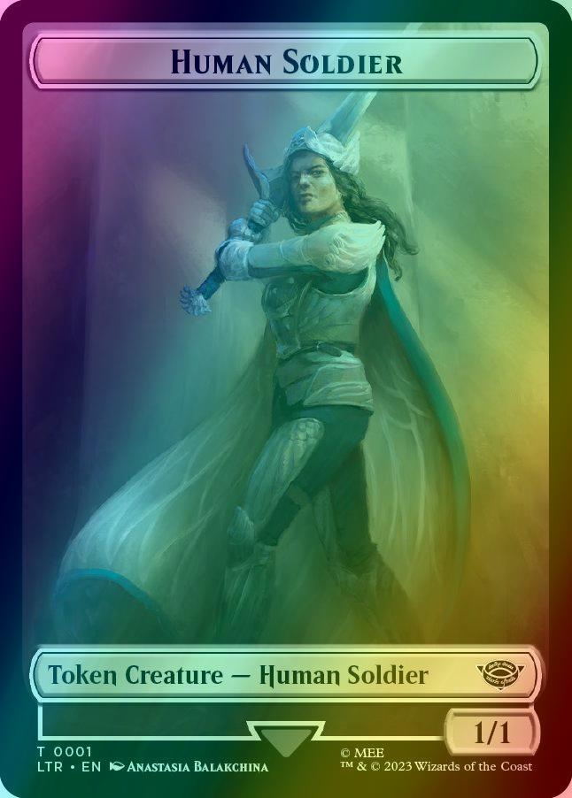 Food Token (09) // Human Soldier Token (01) [The Lord of the Rings: Tales of Middle-earth: Tokens] [Foil]