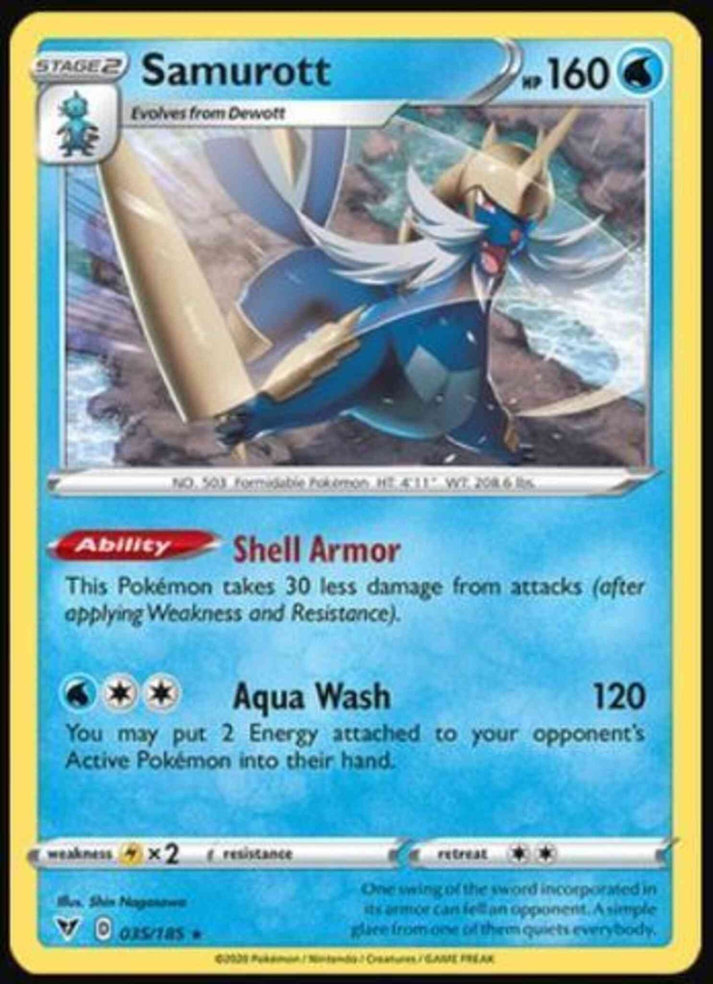 Samurott - 035/185 - Rare [swsh4-035] [Non-Holo]