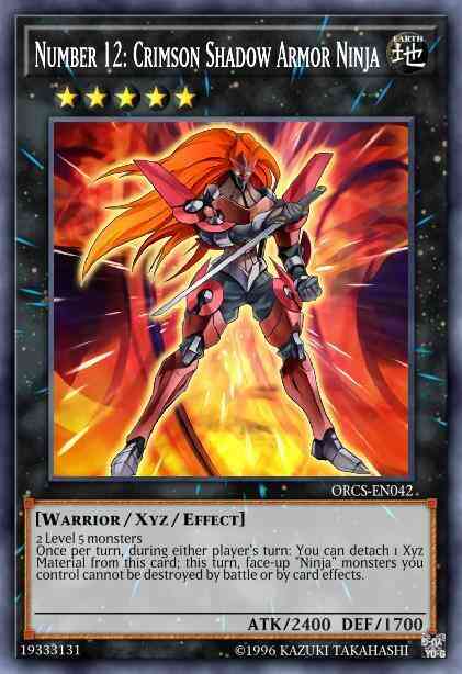 Number 12: Crimson Shadow Armor Ninja - SP13-EN030 - Common - 1st Edition