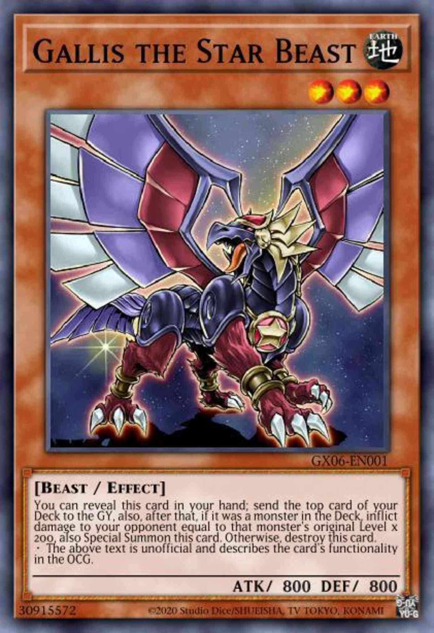 Gallis the Star Beast - LCGX-EN041 - Secret Rare - 1st Edition