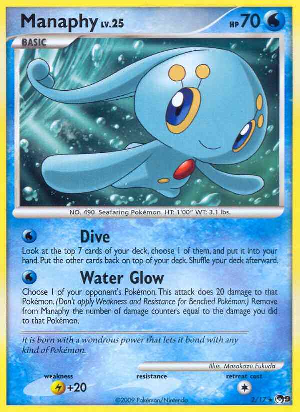 Manaphy - 2/17 - Rare [pop9-2] [Holo]