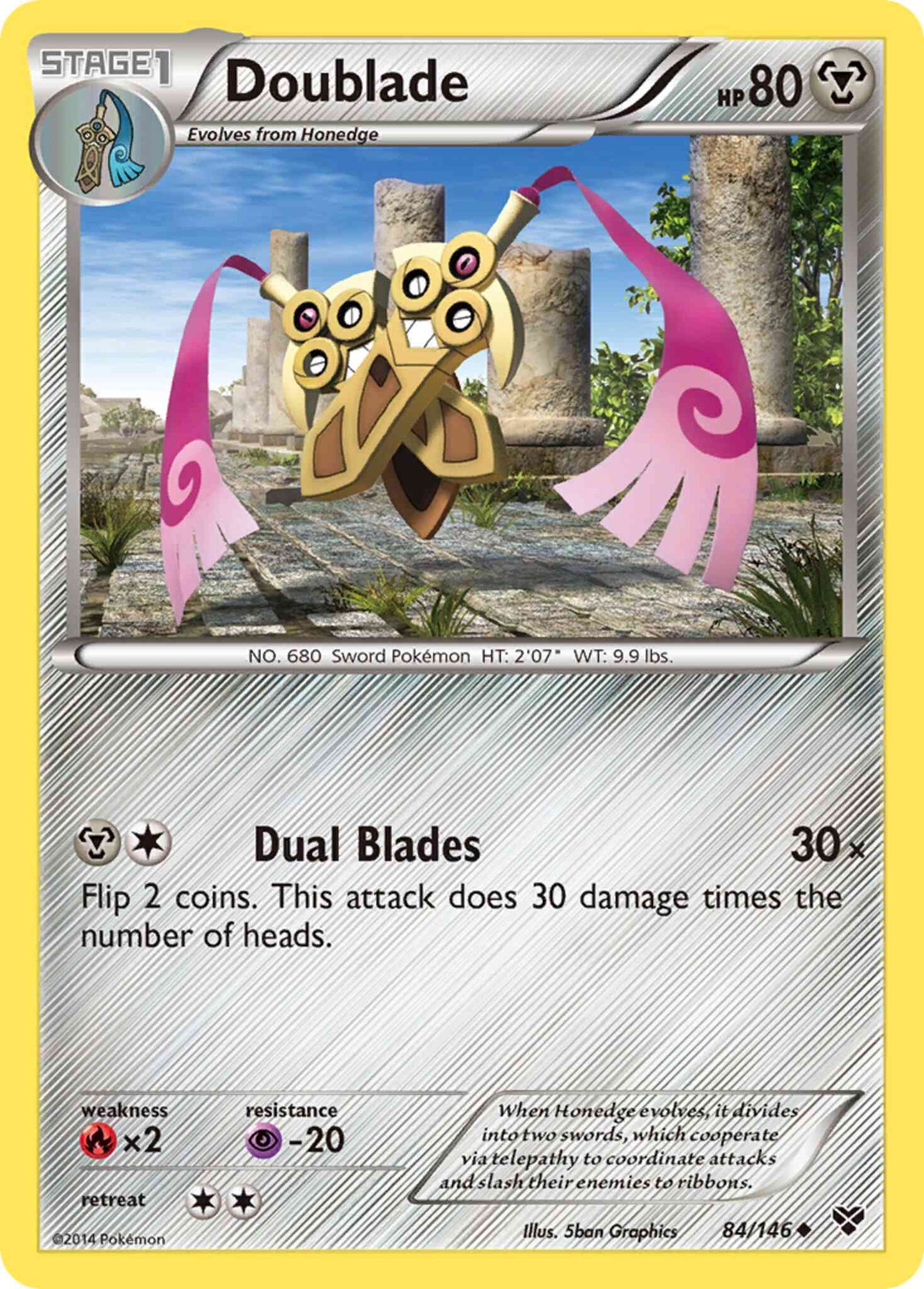 Doublade - 84/146 - Uncommon [xy1-84] [Non-Holo]