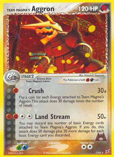 Team Magma's Aggron - 7/95 - Rare Holo [ex4-7] [Holo]