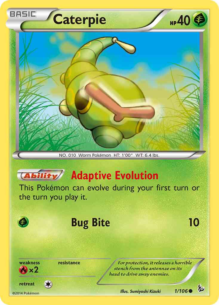 Caterpie - 1/106 - Common [xy2-1] [Non-Holo]