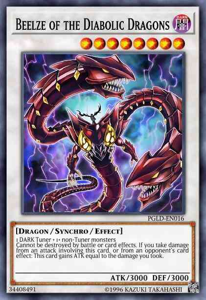 Beelze of the Diabolic Dragons - PGLD-EN016 - Gold Secret Rare - Unlimited