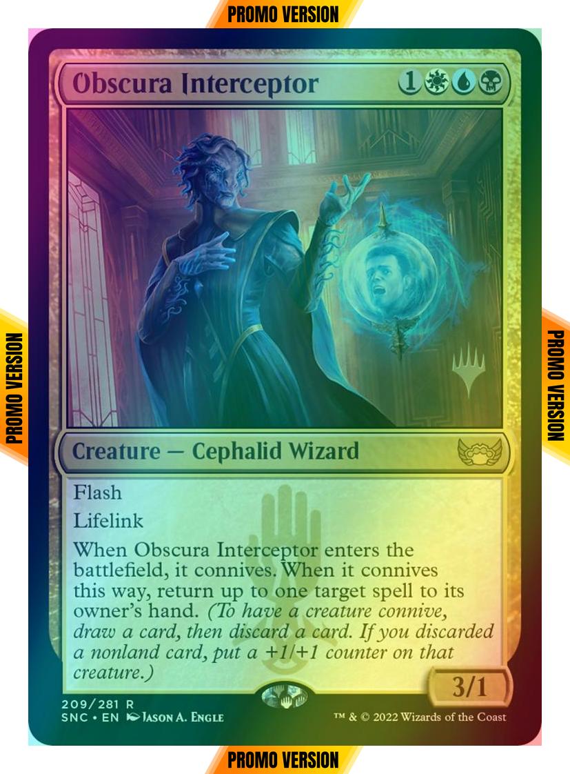 Obscura Interceptor [Promo Pack] [209p] [Streets of New Capenna: Promos] [Foil]