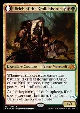 Ulrich of the Krallenhorde // Ulrich, Uncontested Alpha [191] [Eldritch Moon] [Non-Foil]