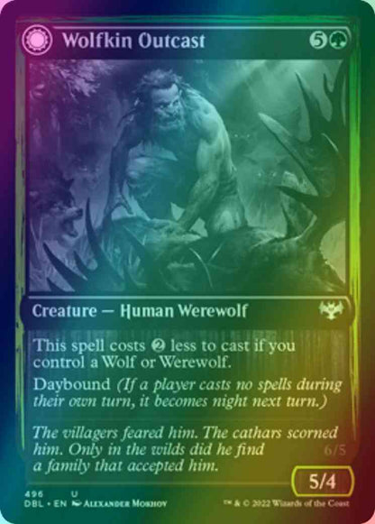 Wolfkin Outcast // Wedding Crasher [496] [Innistrad: Double Feature] [Foil]