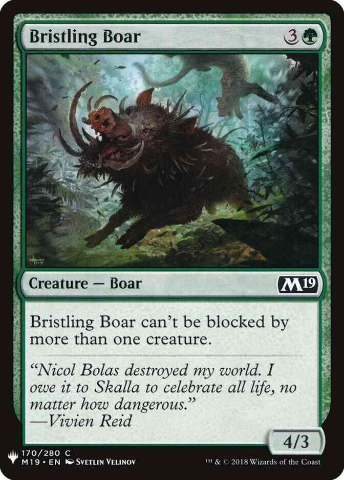 Bristling Boar [M19-170] [The List] [Non-Foil]