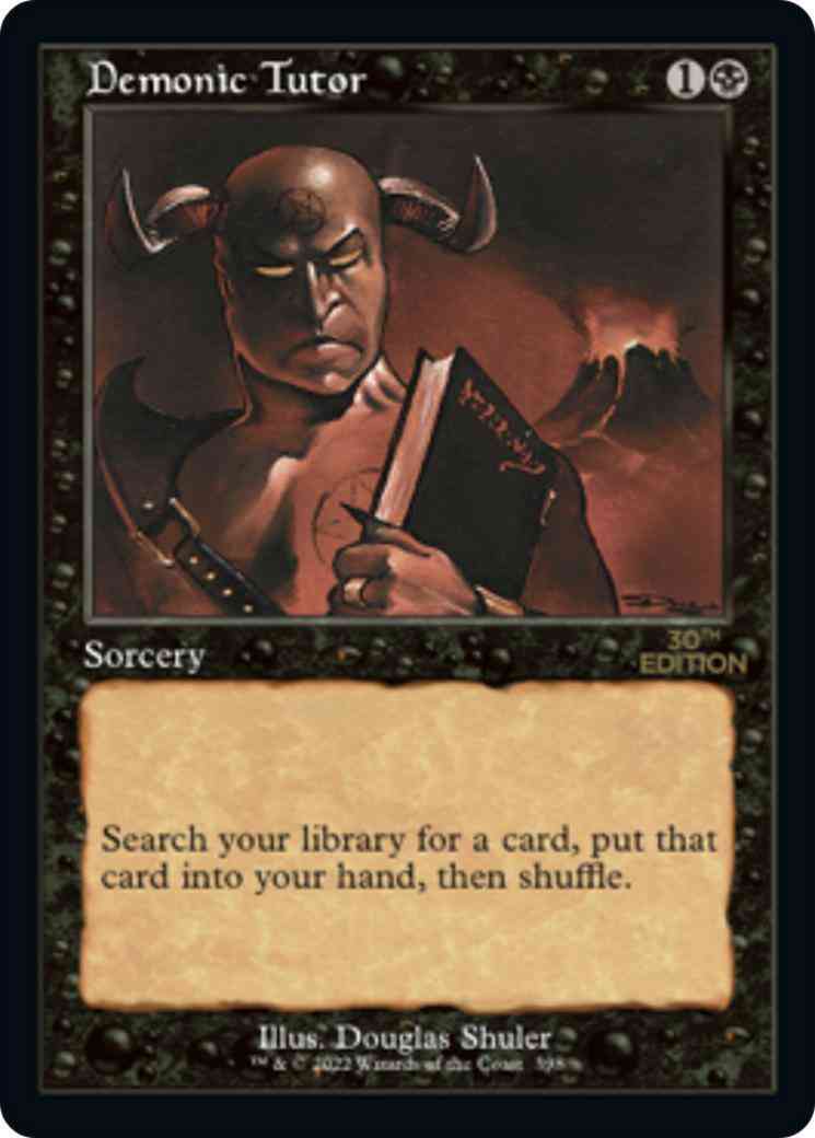 Demonic Tutor [398] [Retro Frame] [30th Anniversary Edition] [Non-Foil]