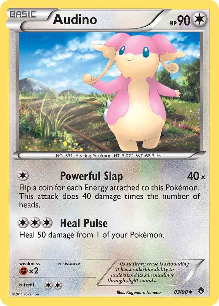 Audino - 83/98 - Uncommon [bw2-83] [Non-Holo]