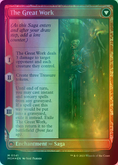 Urabrask // The Great Work - Serial Numbered [341] [Borderless] [March of the Machine] [Foil]