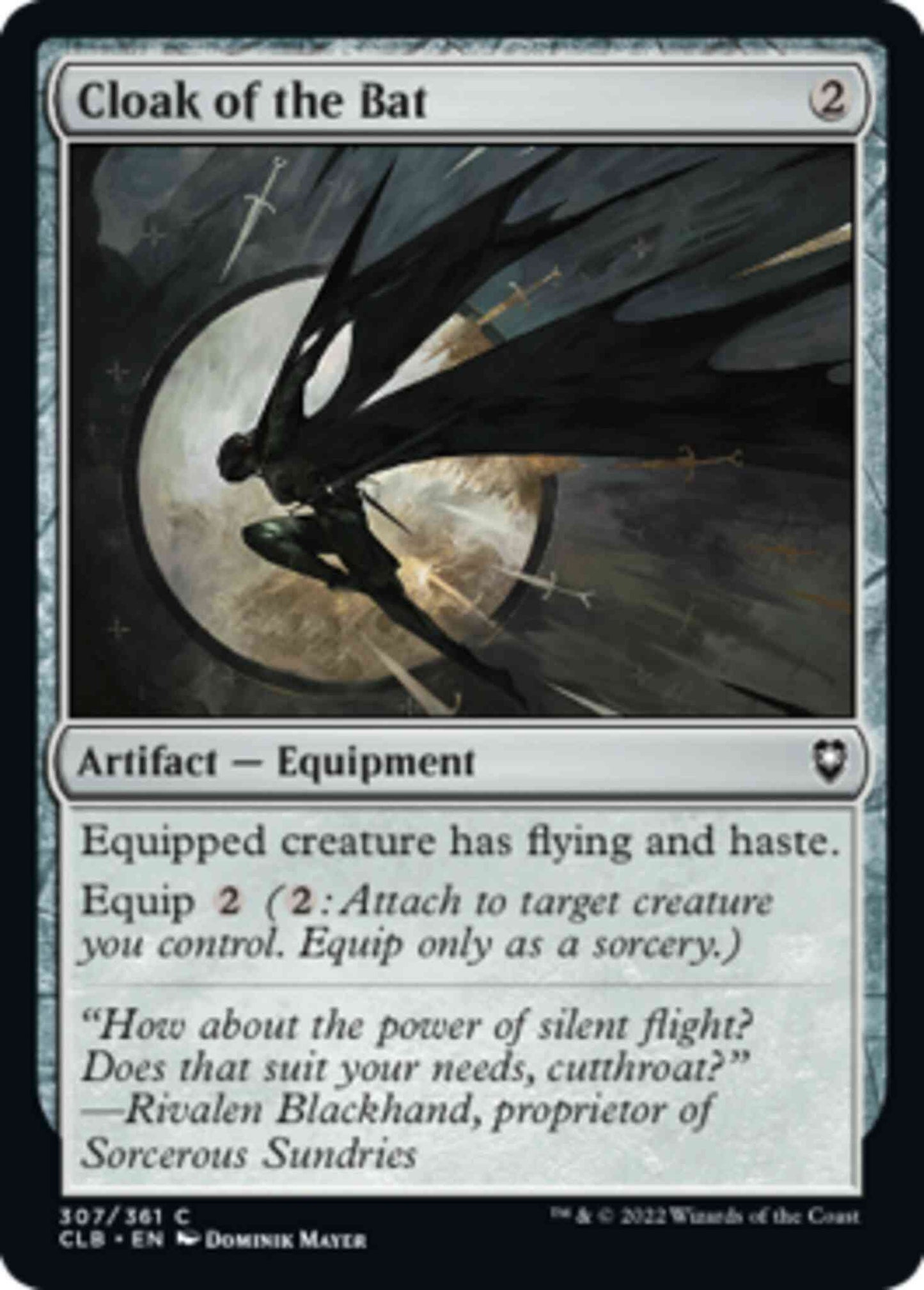 Cloak of the Bat [307] [Commander Legends: Battle for Baldur's Gate] [Non-Foil]