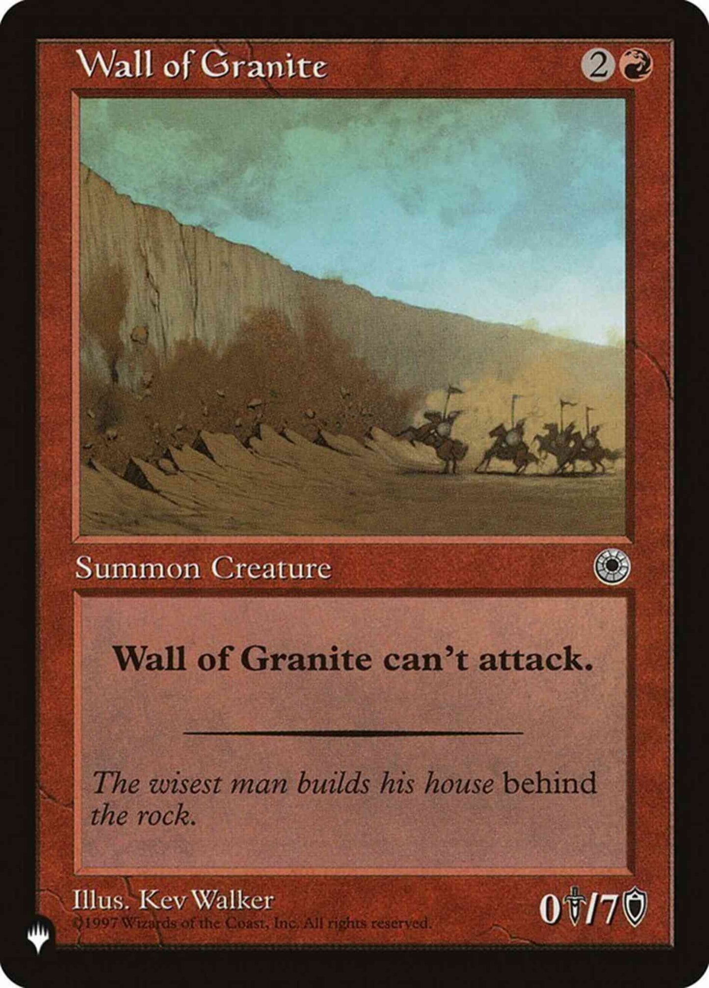 Wall of Granite [POR-155] [The List] [Non-Foil]