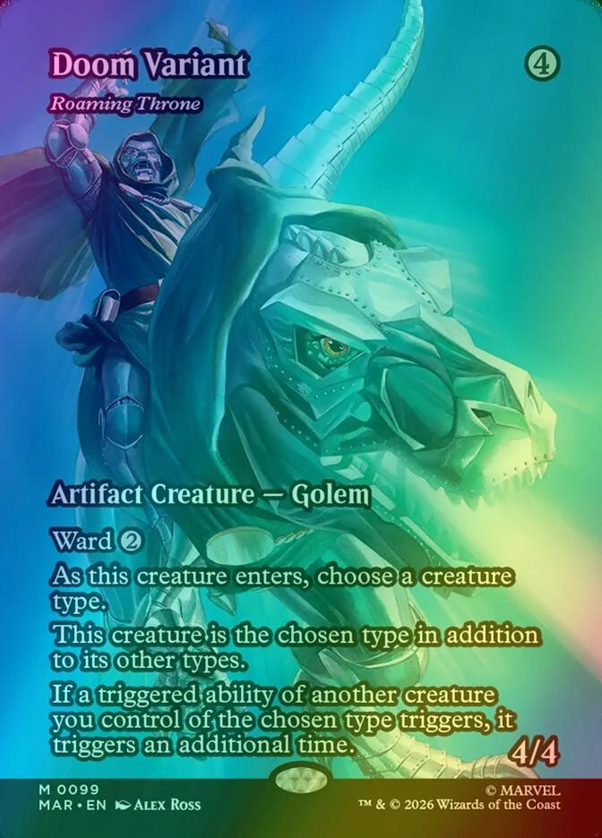 Doom Variant - Roaming Throne [99] [Borderless] [Source Material] [Marvel Universe] [Foil]