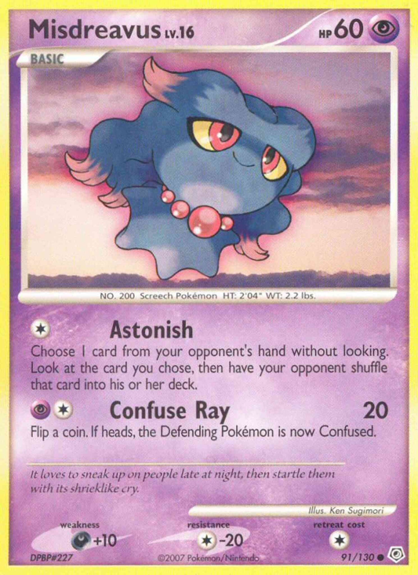Misdreavus - 91/130 - Common [dp1-91] [Reverse Holo]