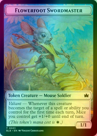 Flowerfoot Swordmaster Token (01) // Rabbit Token (03) [Bloomburrow: Tokens] [Foil]