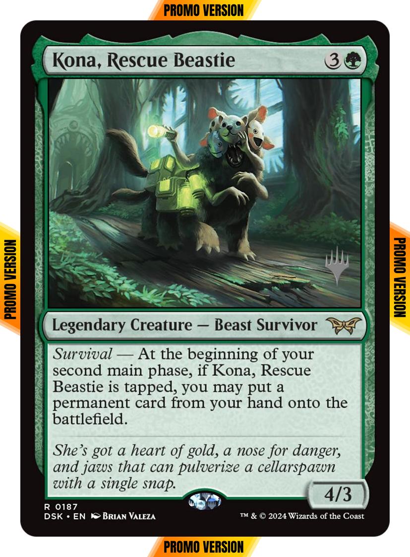 Kona, Rescue Beastie [187p] [Promo Pack] [Duskmourn: House of Horror: Promos] [Non-Foil]