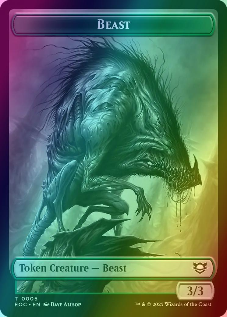 Beast Token (05) // Insect Token (04) [Edge of Eternities: Commander: Tokens] [Foil]