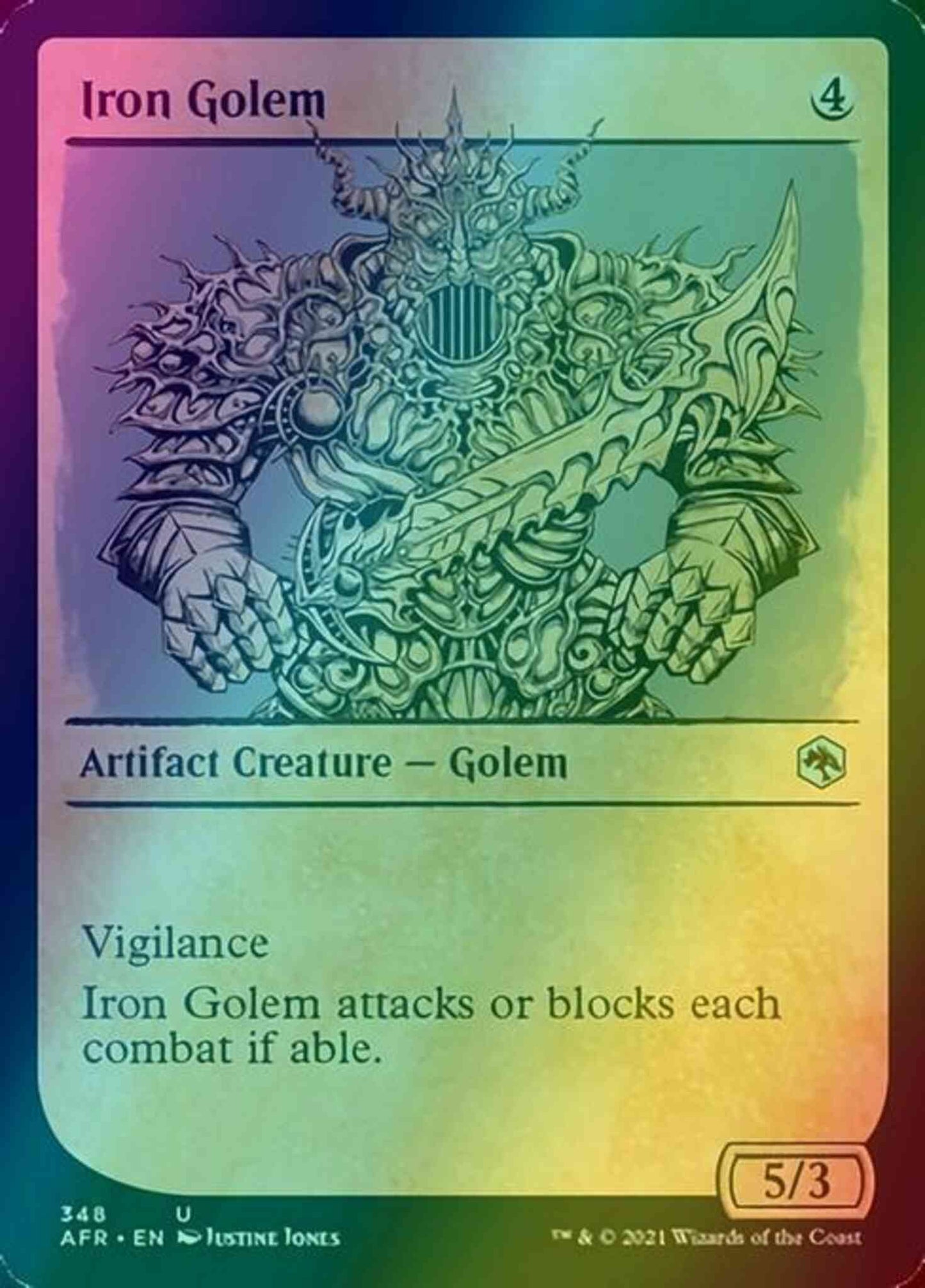 Iron Golem [348] [Rulebook Showcase] [Adventures in the Forgotten Realms] [Foil]