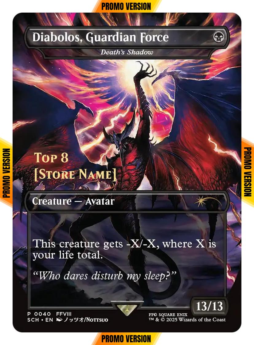 Diabolos, Guardian Force - Death's Shadow -  Store Stamp [40] [Borderless] [FVIII] [Store Championships] [Non-Foil]