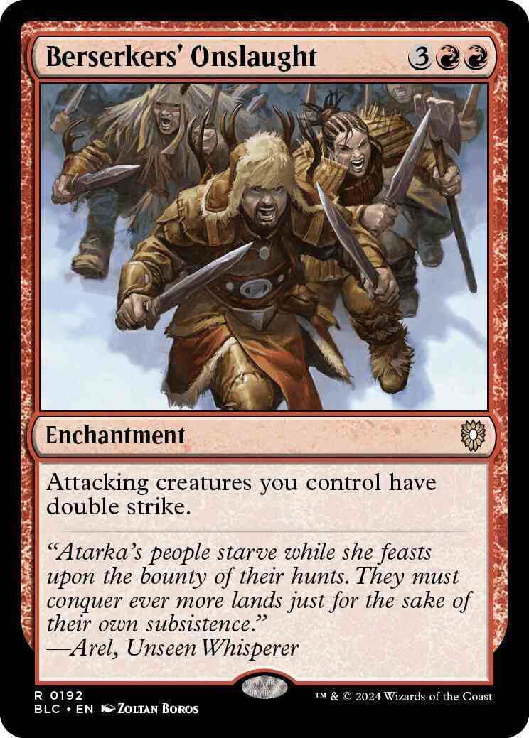 Berserkers' Onslaught [192] [Bloomburrow: Commander] [Non-Foil]