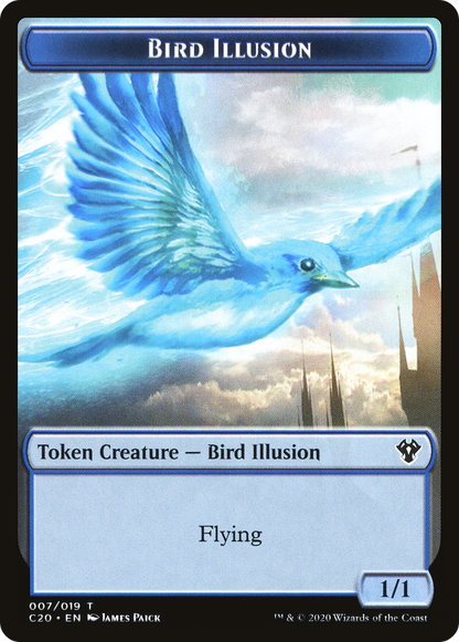 Beast Token (11) // Bird Illusion Token (07) [C20/C20 Set Symbol] [Commander 2020 Tokens] [Non-Foil]