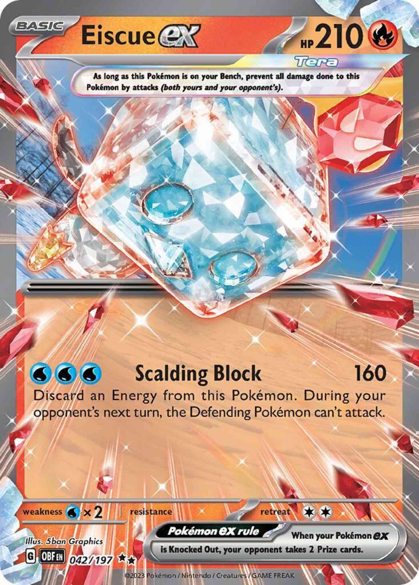 Eiscue ex - 042/197 - Double Rare [sv03-042] [Ultra]