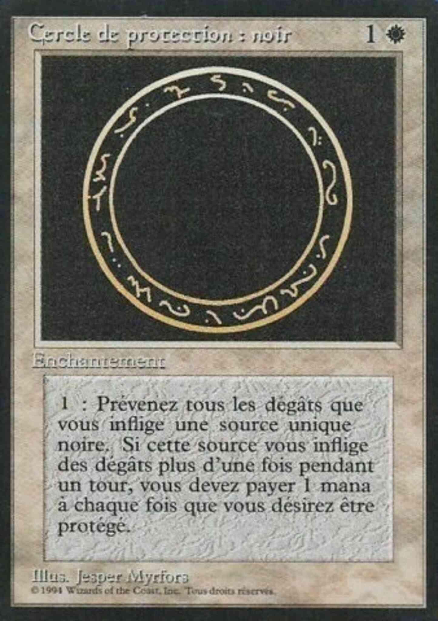 Circle of Protection: Black - French [9] [Foreign Black Border: French] [Non-Foil]