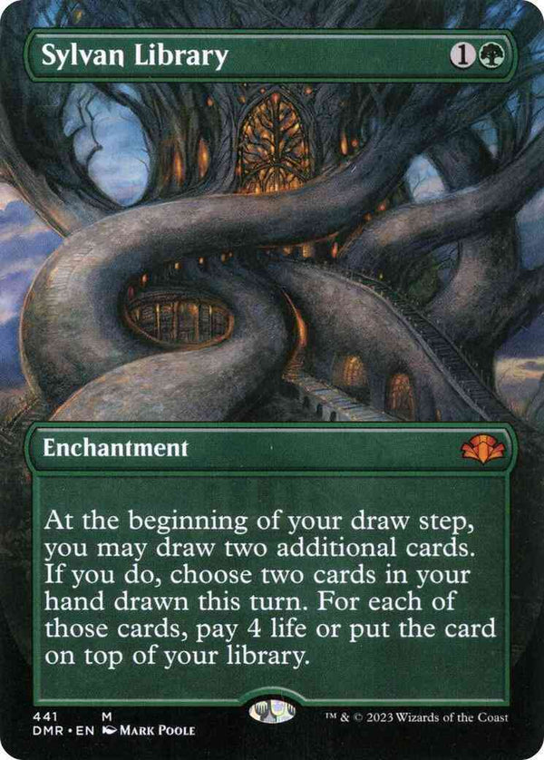 Sylvan Library [441] [Borderless] [Dominaria Remastered] [Non-Foil]