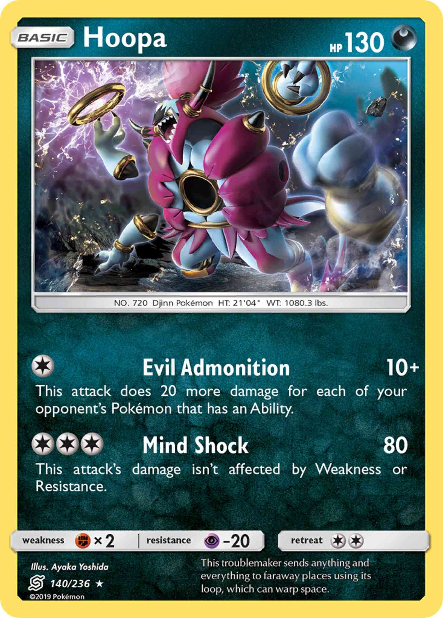 Hoopa - 140/236 - Rare Holo [sm11-140] [Holo]