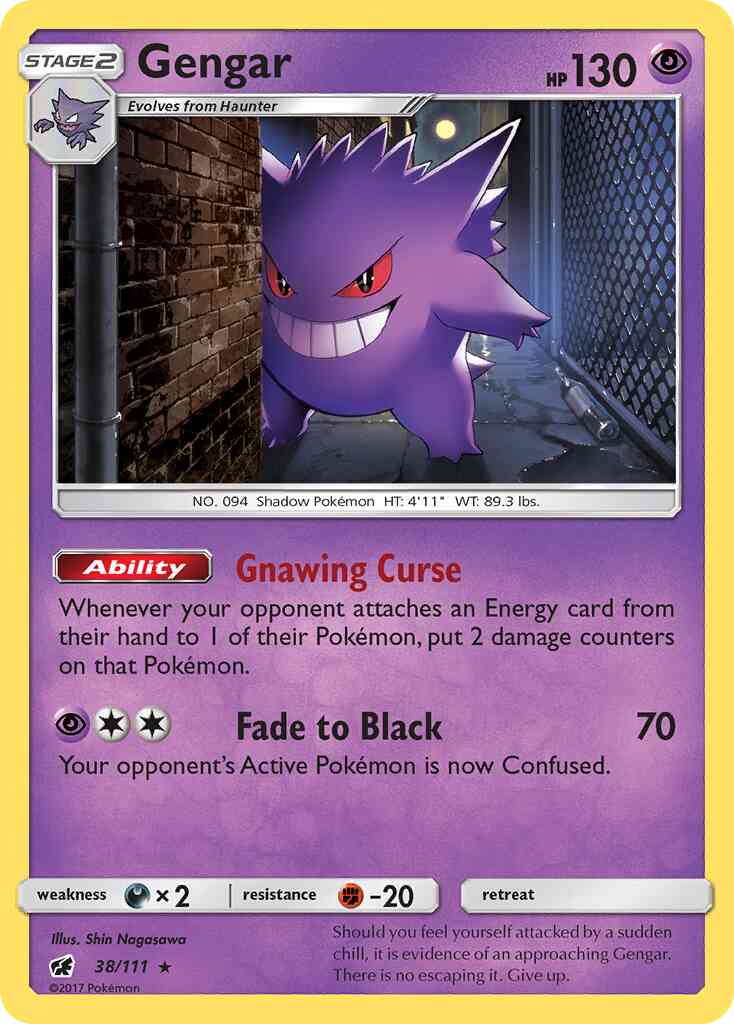 Gengar - 38/111 - Rare Holo [sm4-38] [Reverse Holo]