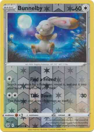 Bunnelby - 214/264 - Common [SWSH8-214] [Reverse Holo]
