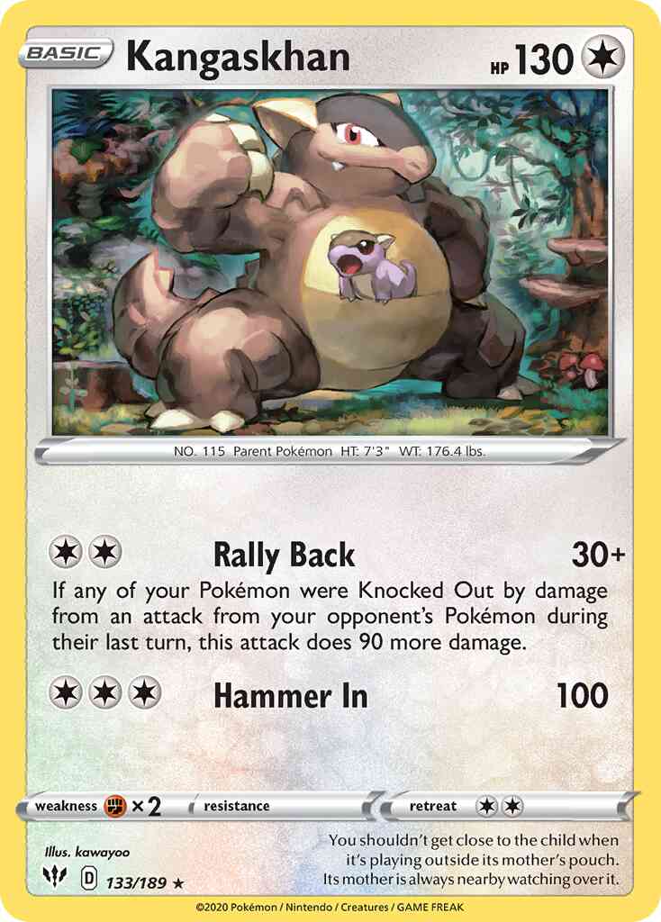 Kangaskhan - 133/189 - Rare Holo [swsh3-133] [Reverse Holo]