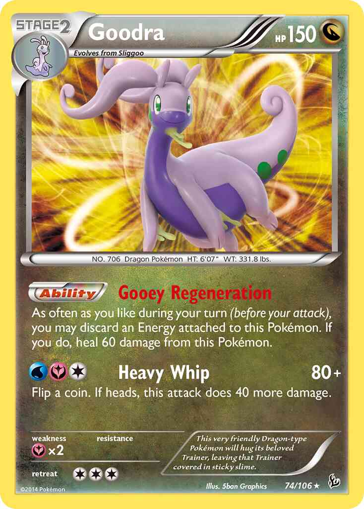 Goodra - 74/106 - Rare Holo [xy2-74] [Reverse Holo]