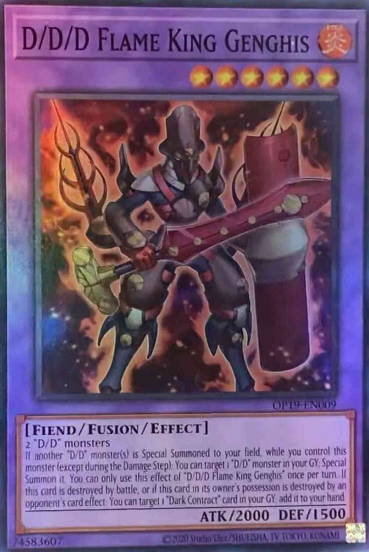 D/D/D Flame King Genghis - OP19-EN009 - Super Rare - Unlimited