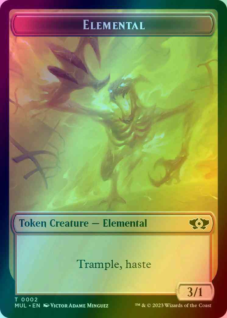 Elemental Token (02) // Phyrexian Hydra Token (11) [Multiverse Legends: Tokens] [Foil]