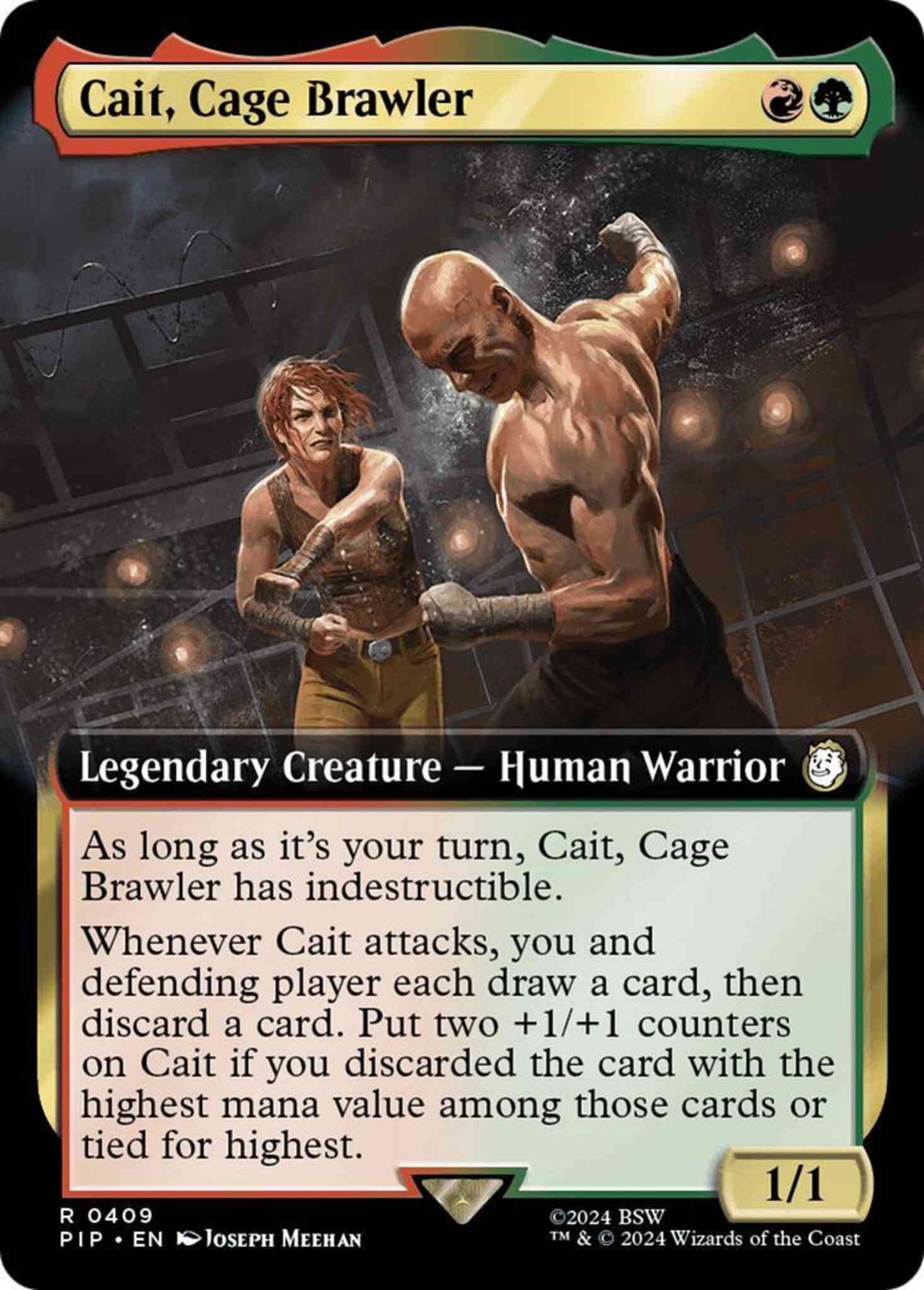 Cait, Cage Brawler [409] [Extended Art] [Fallout] [Non-Foil]