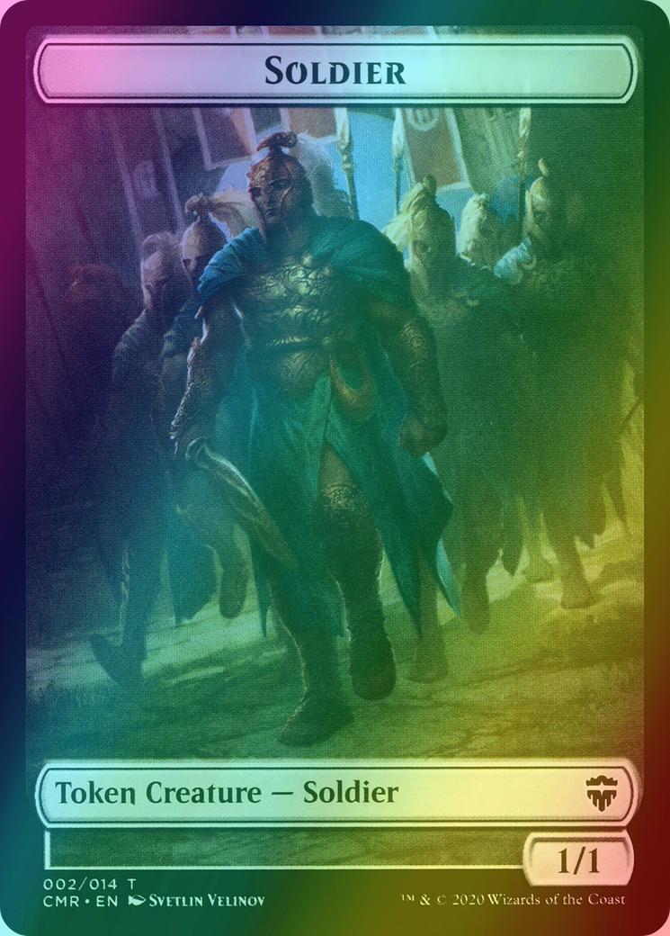 Rock Token (11) // Soldier Token (02) [Commander Legends Tokens] [Foil]