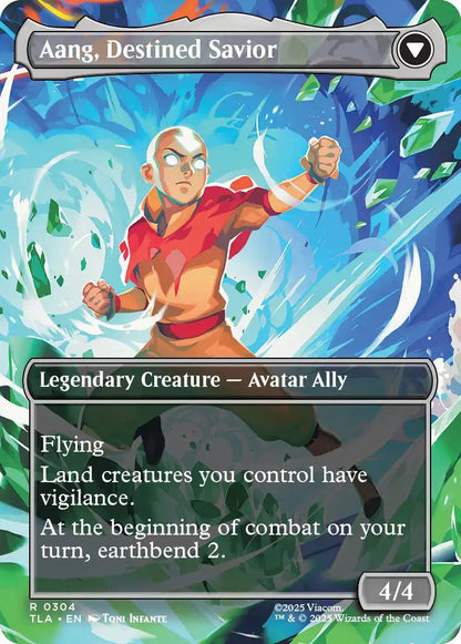 Aang, at the Crossroads // Aang, Destined Savior [304] [Borderless] [Scene] [Avatar: The Last Airbender] [Non-Foil]