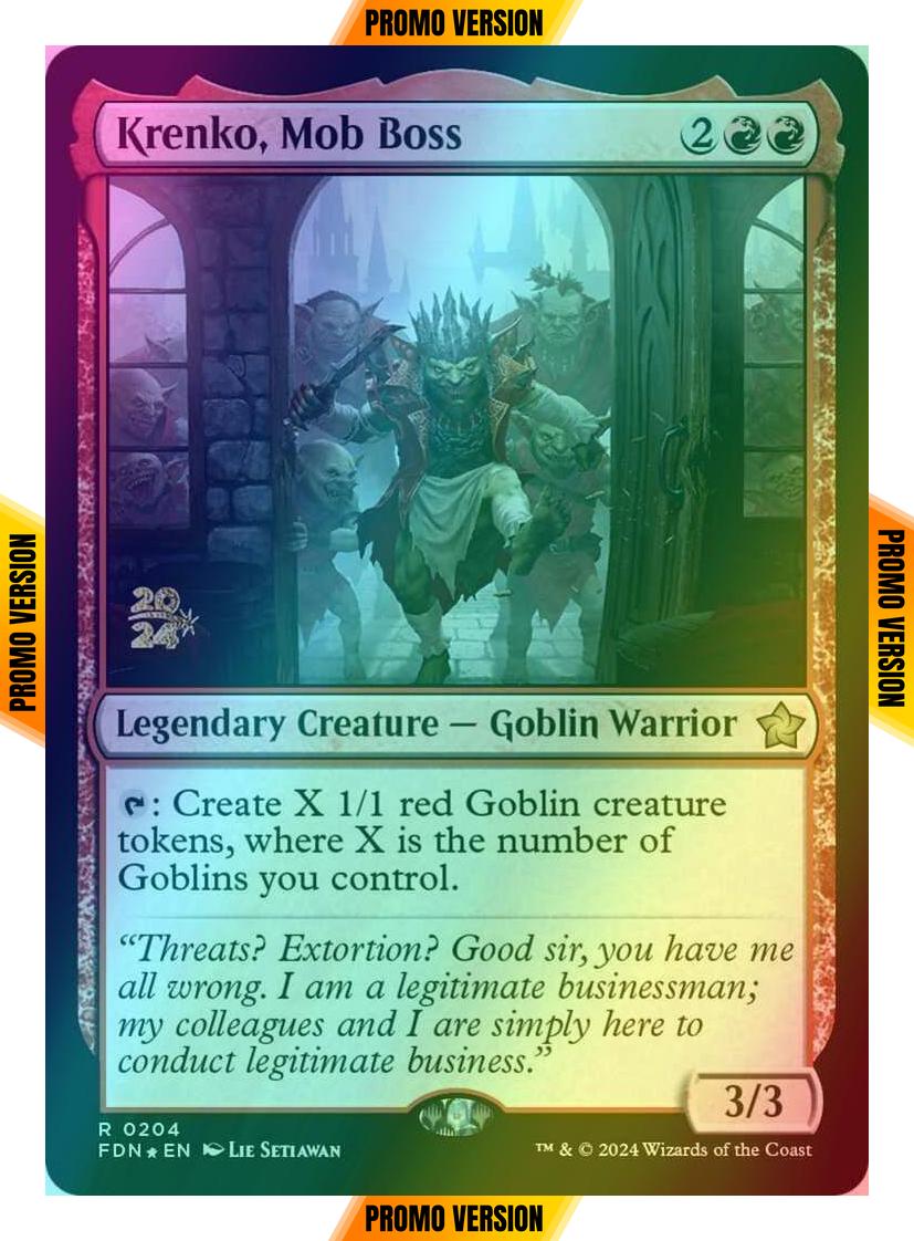 Krenko, Mob Boss [204s] [Prerelease] [Foundations: Promos] [Foil]